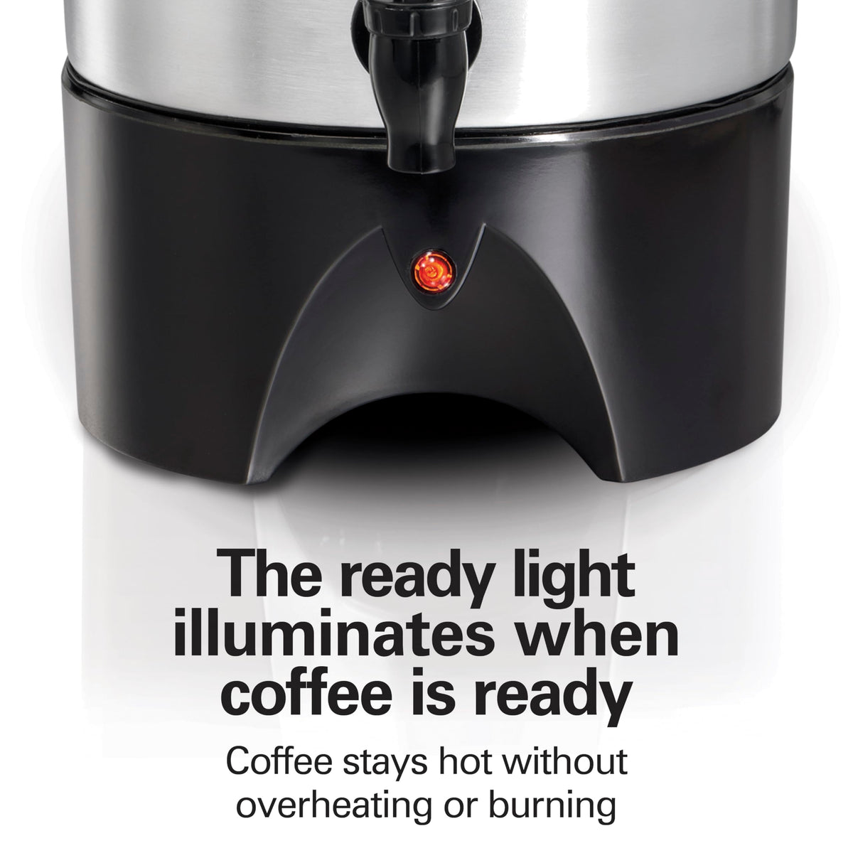 Hamilton Beach coffee urn lid is dishwasher safe for quick cleanup.
