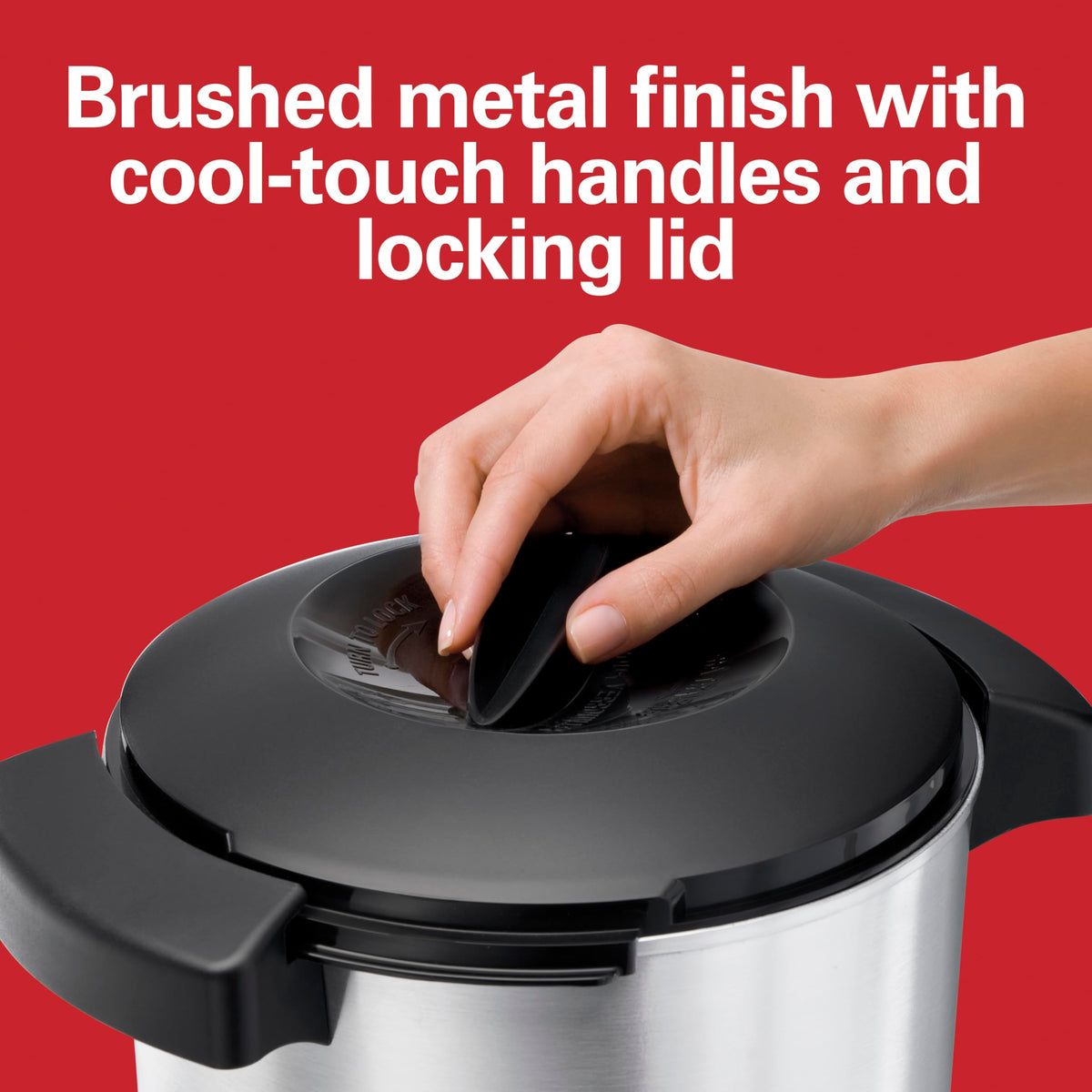 Hamilton Beach coffee urn features large, comfortable handles for easy carrying.