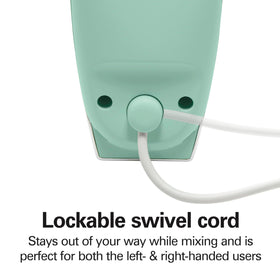 Includes traditional beaters and whisk for multiple tasks