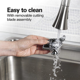 Hamilton Beach Walk 'n Cut stores compactly in a drawer for easy kitchen storage.