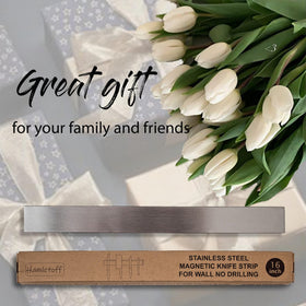 Hamletoff elegant-metal-knife-holder adds modern decor while organizing knives