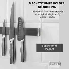 Hamletoff stainless steel knife strip shell showing clean, durable finish