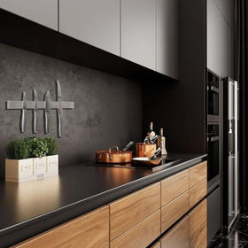 Hamletoff wall mounted adhesive knife holder mounted on smooth wall surface