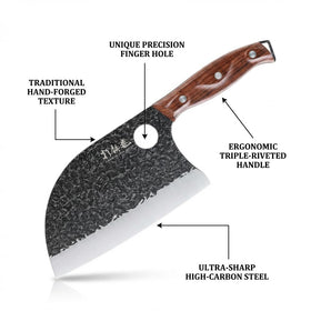 Hammer Iron Alley 6.5 inch Viking knife for versatile cuts.