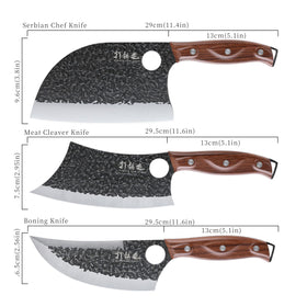 Hammer Iron Alley 7 inch butcher meat cleaver with balanced grip.