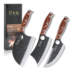 Hammer Iron Alley 7 inch Serbian Chef Knife for precise slicing.