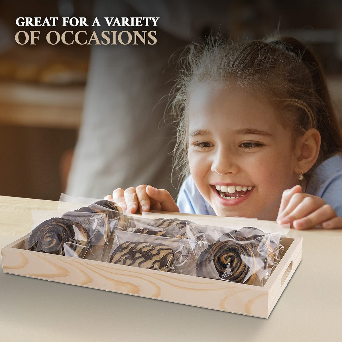 Hammont trays on kitchen counter ready for serving and organization