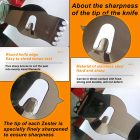 HAMOER kitchen multiuse tool combines zesting, grating, and garnishing in one