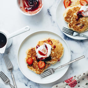 Hampton Forge Bamboo teaspoon with balanced weight for comfortable dining.