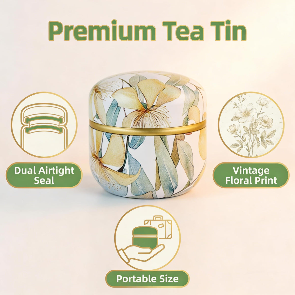 Han Sheng airtight double-cover lid design keeps contents fresh and easy to access