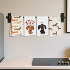 Hanamiya Na dachshund decor towels adding seasonal charm to counter or display