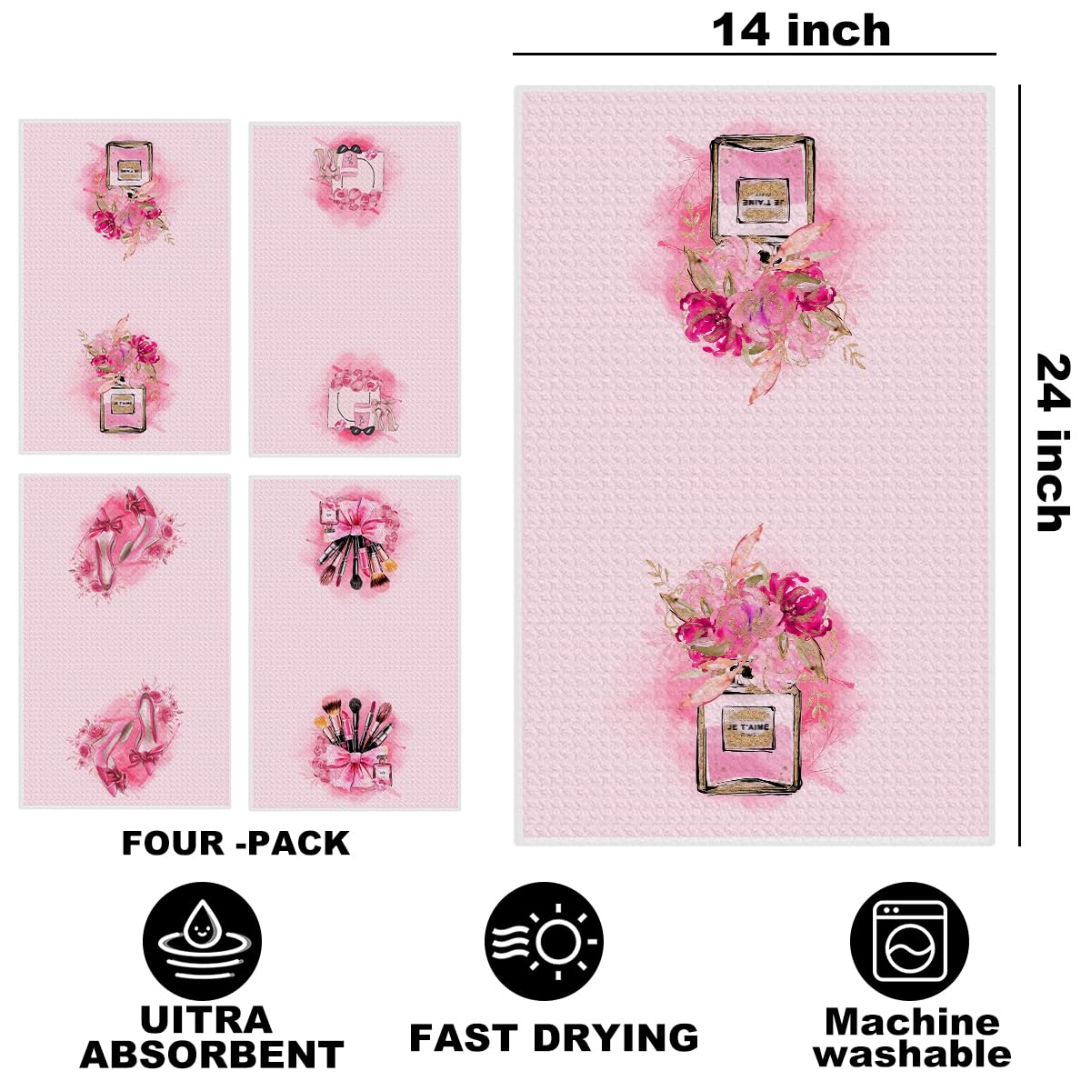 Hanamiya Na perfume bow decor towel adds stylish accent and gentle drying.