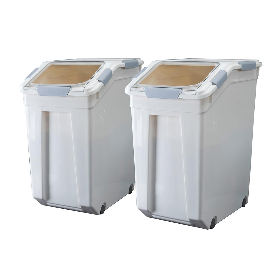 Hanamya 33L rice storage container with airtight seal for organized pantry storage.
