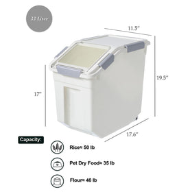 Hanamya airtight silicone-sealed lid keeps moisture out for longer-lasting dry goods.
