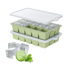 HANCELANT silicone ice tray with lid in a 3-pack for odor protection