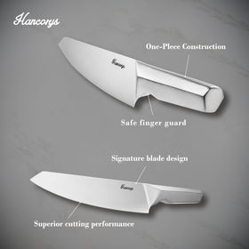 Hancorys 8-inch slicing knife for smooth meat and fish cuts.