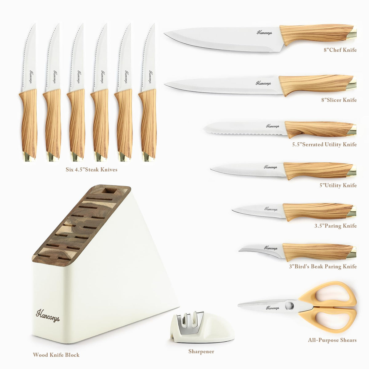 Hancorys 8-inch chef knife for precise, effortless chopping