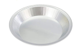 Handi-Foil 9inch pie pan top view, durable aluminum for baking sturdy pies