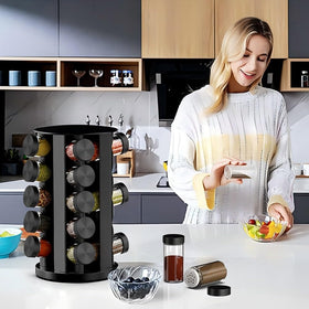 Handisen transparent jars let you see spices at a glance.