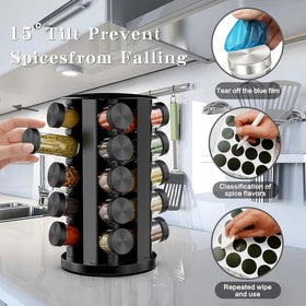 Handisen compact spice organizer saves space and fits any kitchen.