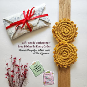 Gift-ready car coaster set from Handmade By Uruba for thoughtful gifting.