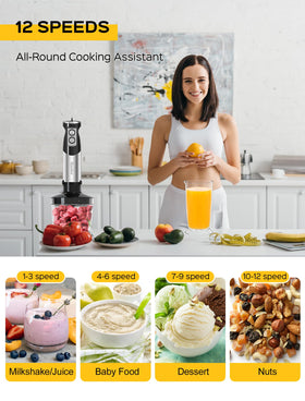 Handor 6-in-1 attachment set includes whisk and frother for versatile blends