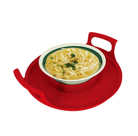 Handy Gourmet Microwave Cool Caddy with handles securely lifts hot bowls.