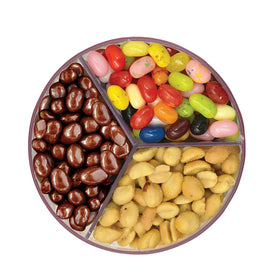 Handy Gourmet candy machine 360-degree base enables easy snack access.