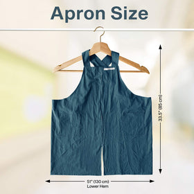 HANEE durable and machine washable cotton apron fabric in deep teal