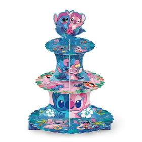 HANISNA Stitch three-tier cupcake stand ready to assemble for cute birthday desserts
