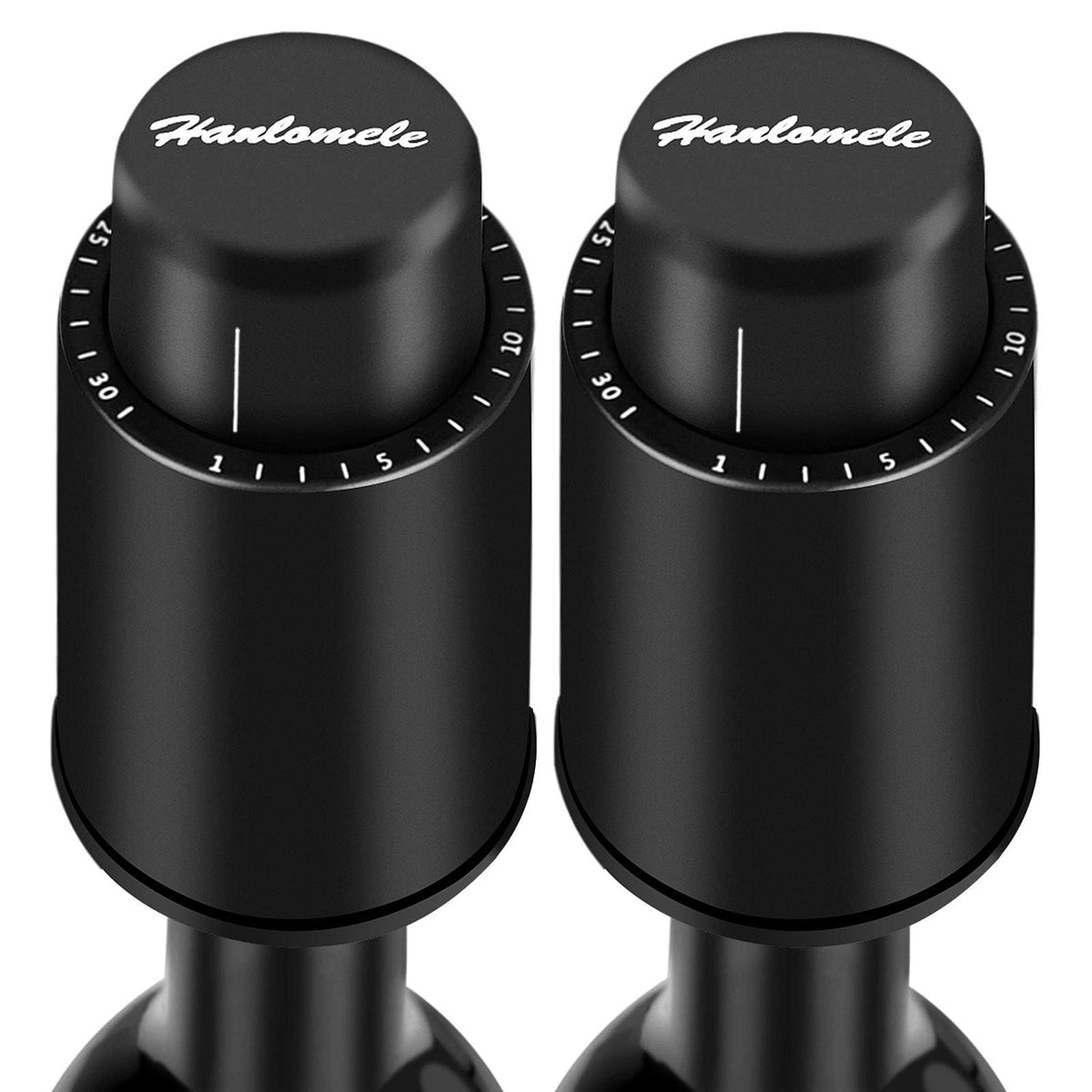 Hanlomele wine stopper pack with two pieces for extended freshness