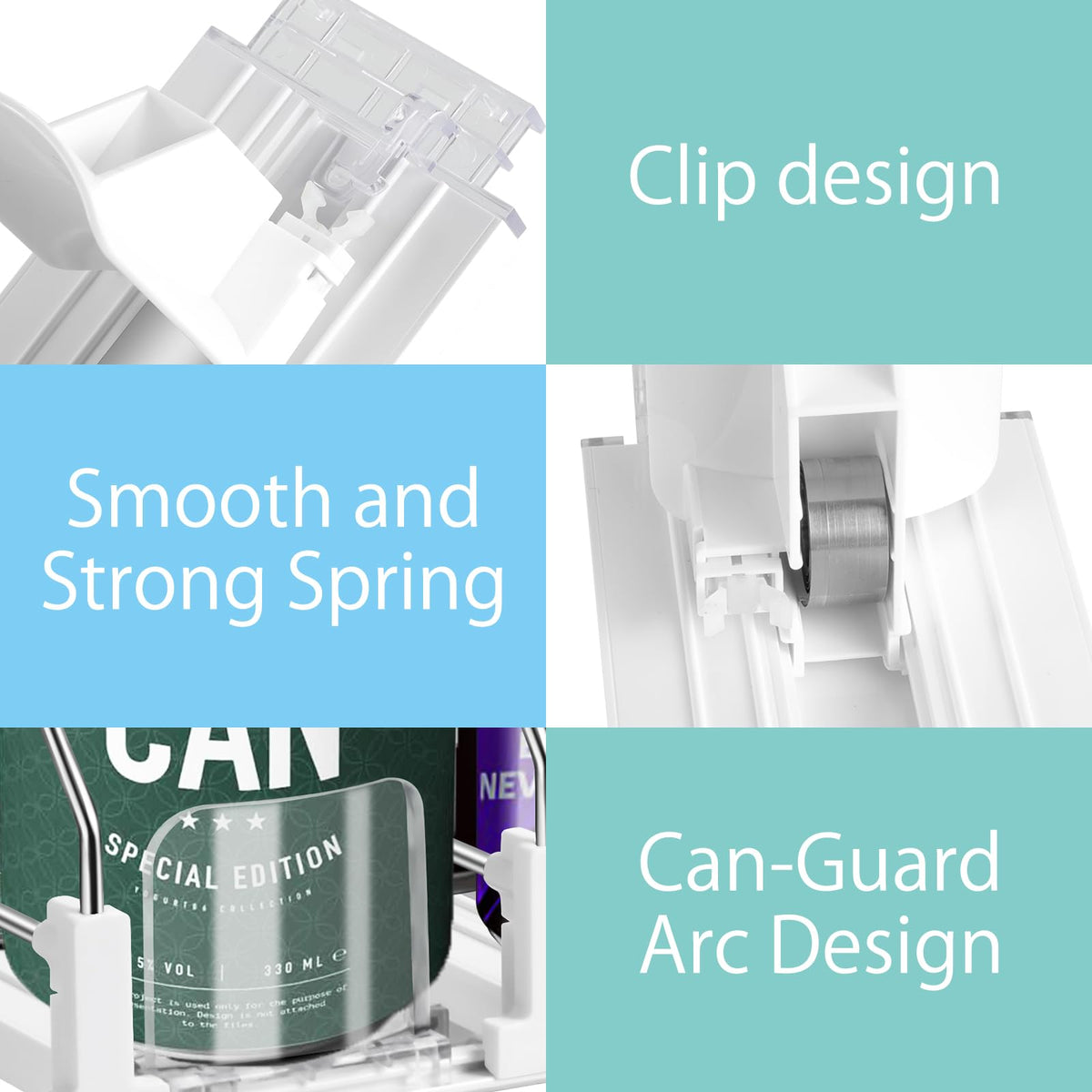 Hanmir double-guard rails stabilize drinks to prevent tipping.
