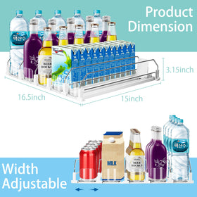 Hanmir soda can dispenser auto-slides cans forward for simple restocking.