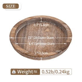 Hanobe decorative serving tray in rustic style, perfect for flowers and centerpiece accents.