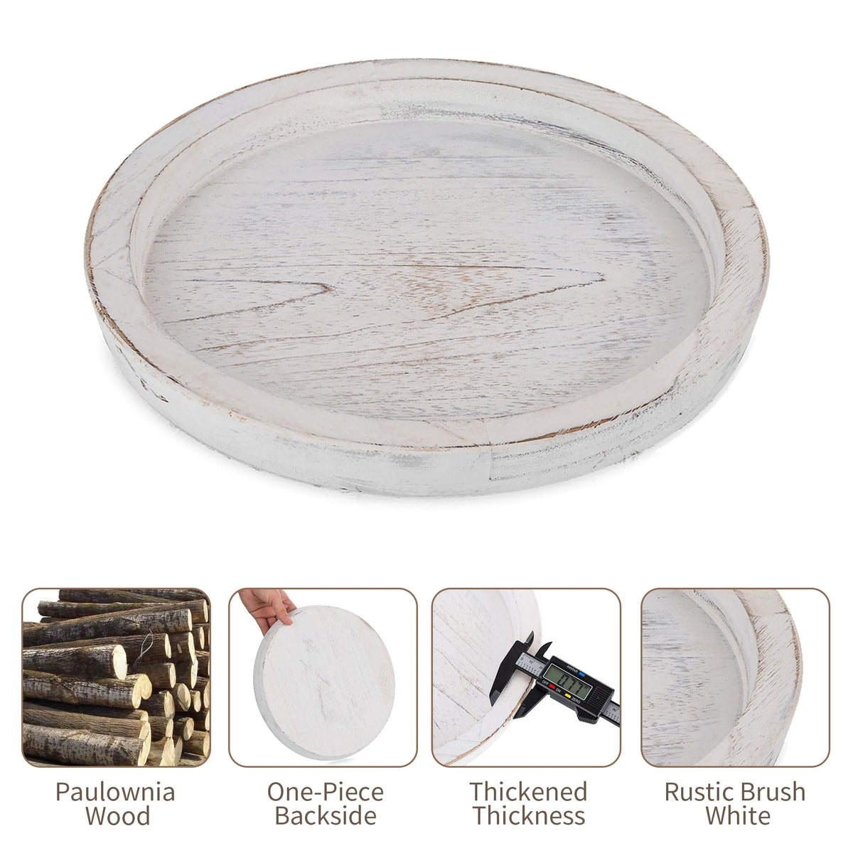 Hanobe rustic centerpiece tray for dining room and table decor.