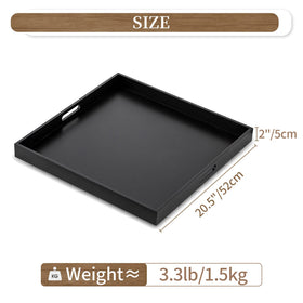 Hanobe tray with secure cutout handles for simple room to room transport.