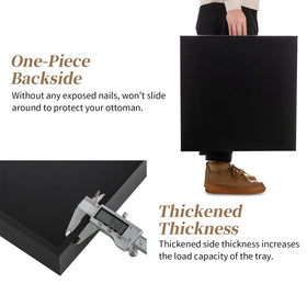 Hanobe tray durable wood construction for lasting use in daily living.
