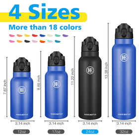 Han's Bottle with straw lid allows easy sipping during workouts.