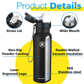 Han's Bottle lightweight strap makes carrying easy during outdoor activities.
