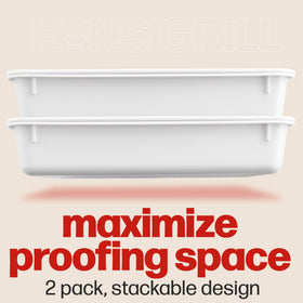 Hans Grill BPA-free dough-proofing trays for food-safe storage and easy cleaning