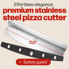 Hans Grill pizza cutter rocker with safety cover for safe storage.