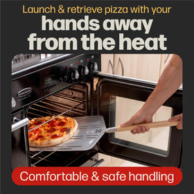 Hans Grill Pizza Peel Pro anodised aluminium body for durability