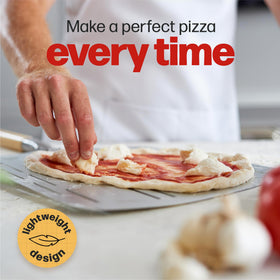 Hans Grill Pizza Peel Pro long handle enhances safety