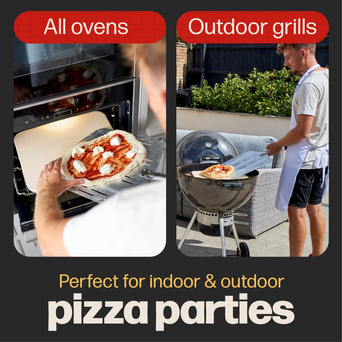 Hans Grill Pizza Peel Pro tapered edge for smooth sliding