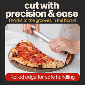 Hans Grill pizza slice plating on board, ideal for sharing