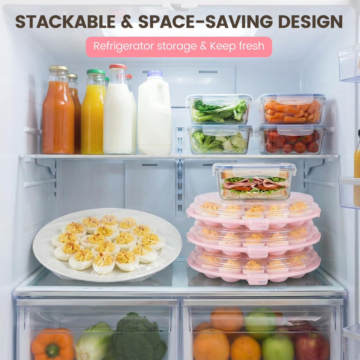 HANSGO BPA-free plastic ensures durability while keeping eggs fresh.