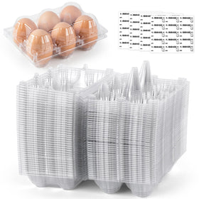 HANSGO clear 6-count egg carton for easy freshness inspection