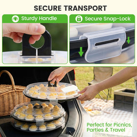 HANSGO deep egg slots hold standard and large eggs upright during transport