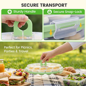 HANSGO container features secure snaps and a sturdy handle for effortless transport.