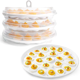 HANSGO deviled egg containers with lid and handle for secure transport